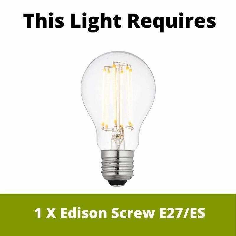 Endon Brampton 1 Light Polished Nickel Ceiling Pendant