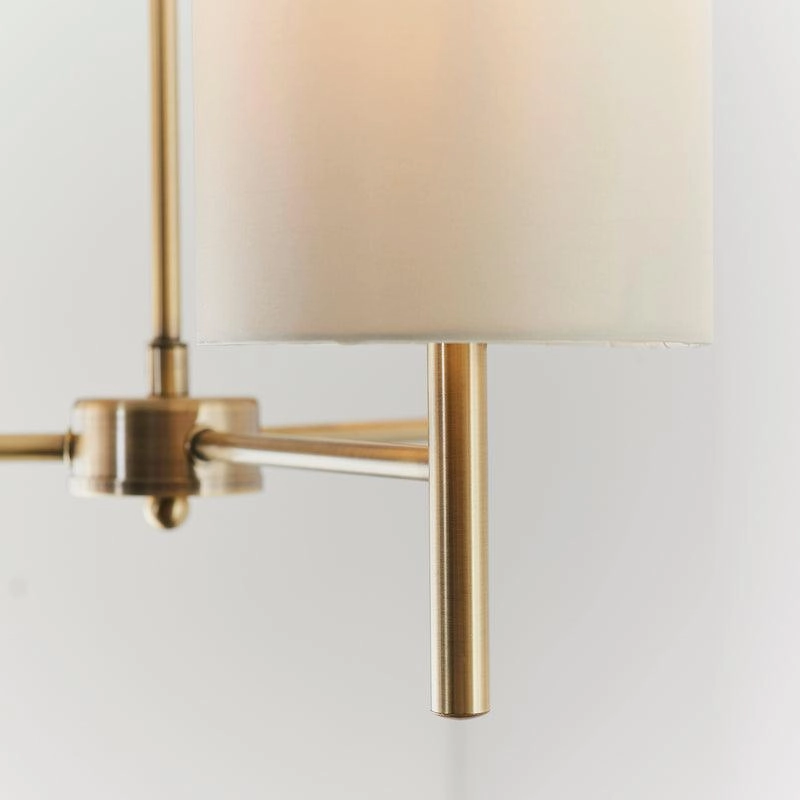 Endon Brio 3 Arm Antique Brass Semi Flush Ceiling Light - Open Box