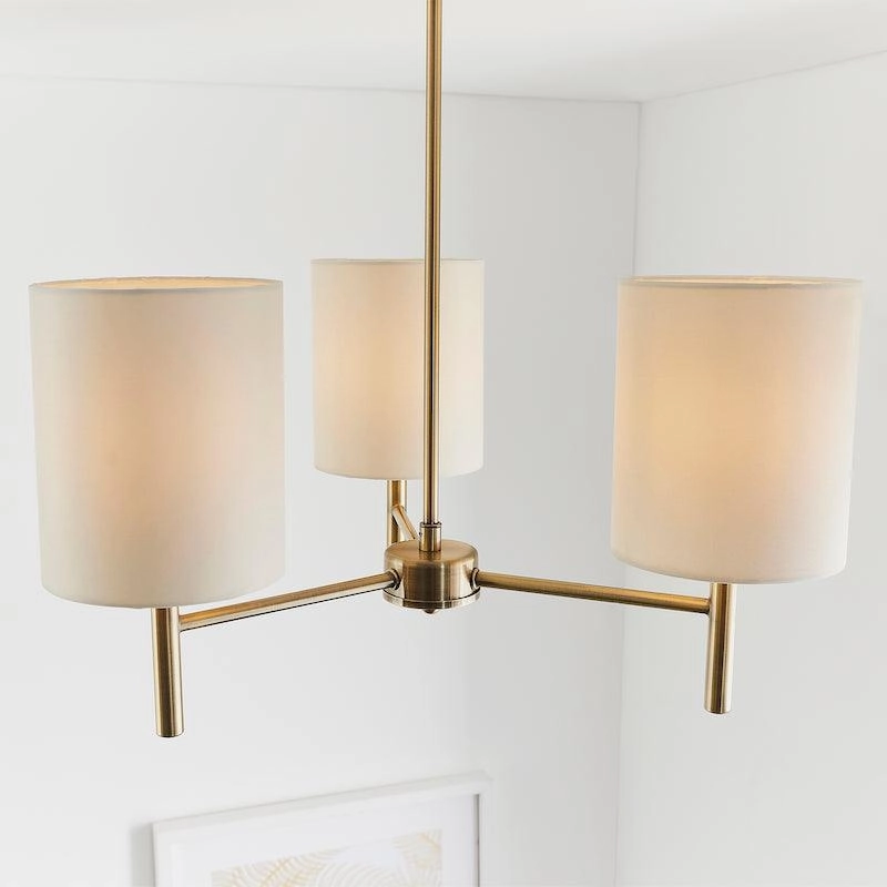 Endon Brio 3 Arm Antique Brass Semi Flush Ceiling Light - Open Box