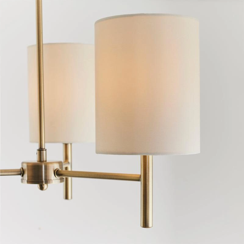 Endon Brio 3 Arm Antique Brass Semi Flush Ceiling Light - Open Box
