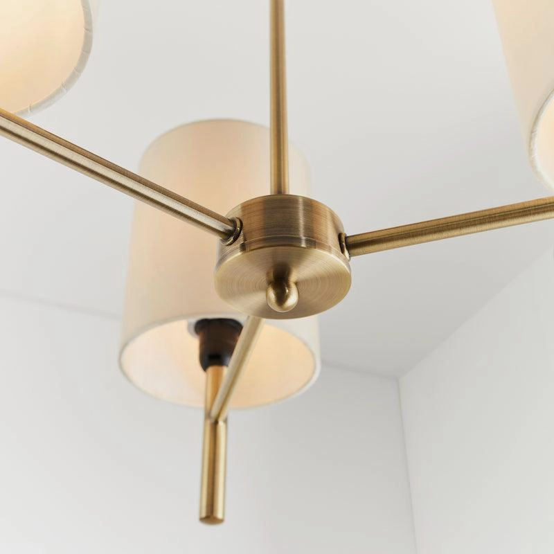 Endon Brio 3 Arm Antique Brass Semi Flush Ceiling Light - Open Box