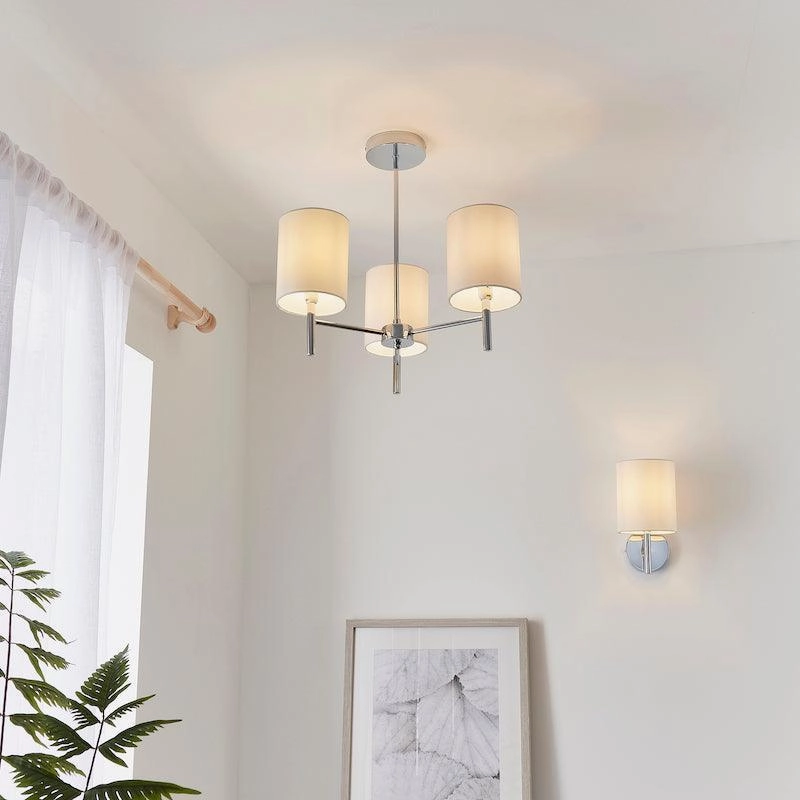 Endon Brio 3 Arm Chrome Finish Semi Flush Ceiling Light - Open Box