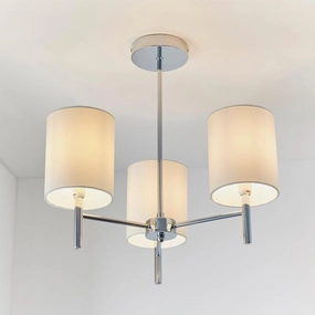 Endon Brio 3 Arm Chrome Finish Semi Flush Ceiling Light - Open Box white ceiling lamp
