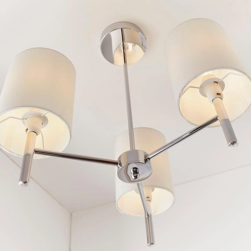 Endon Brio 3 Arm Chrome Finish Semi Flush Ceiling Light - Open Box