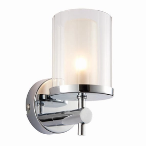 Endon Britton Chrome & Glass Bathroom Wall Light vintage desk lamp