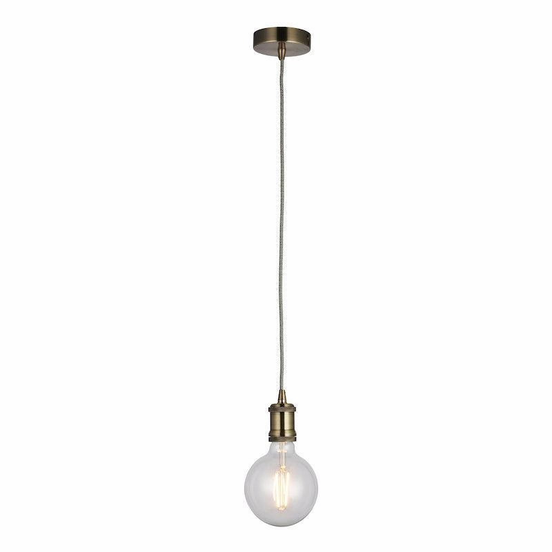 Endon Cambourne 1 Light Brass Ceiling Pendant Light