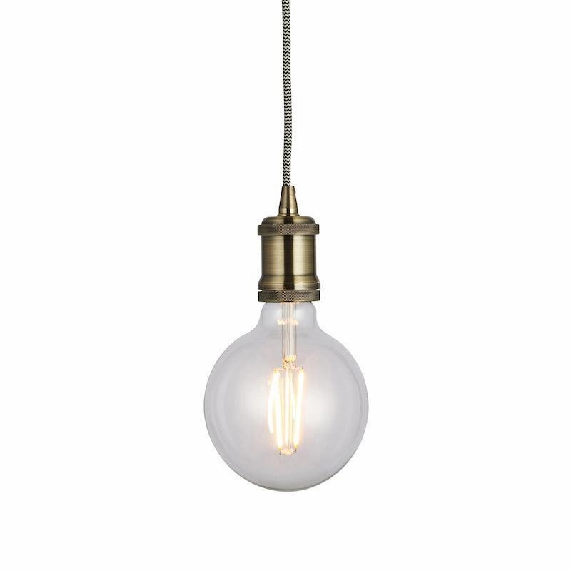 Endon Cambourne 1 Light Brass Ceiling Pendant Light