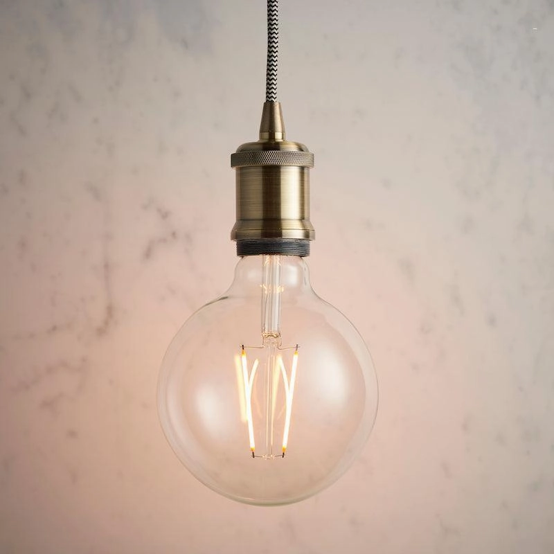 Endon Cambourne 1 Light Brass Ceiling Pendant Light