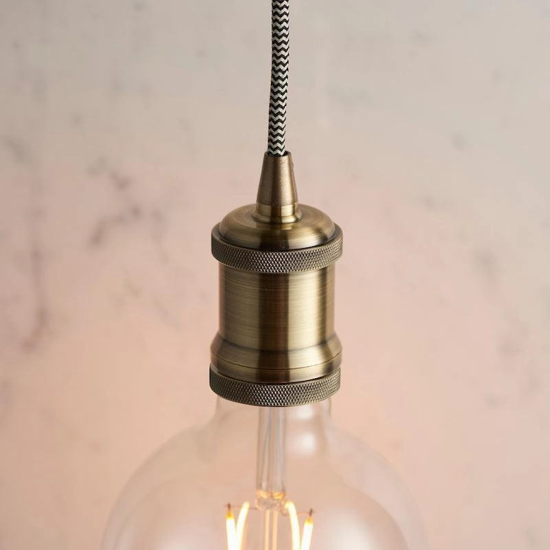 Endon Cambourne 1 Light Brass Ceiling Pendant Light