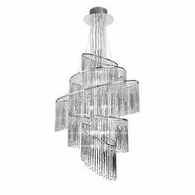 Endon Camille Clear Glass & Chrome 24 Light Ceiling Pendant ambient ceiling fixture