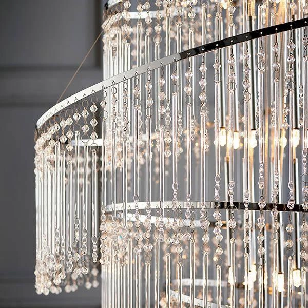 Endon Camille Clear Glass & Chrome 24 Light Ceiling Pendant