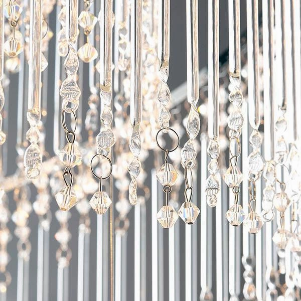Endon Camille Clear Glass & Chrome 24 Light Ceiling Pendant