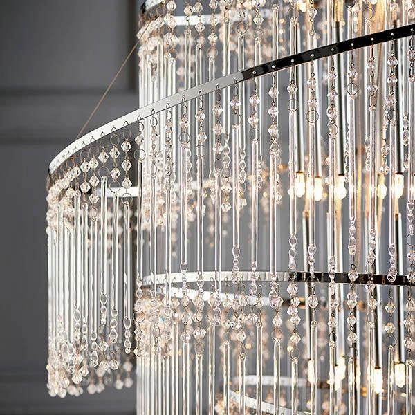 Endon Camille Clear Glass & Chrome 24 Light Ceiling Pendant