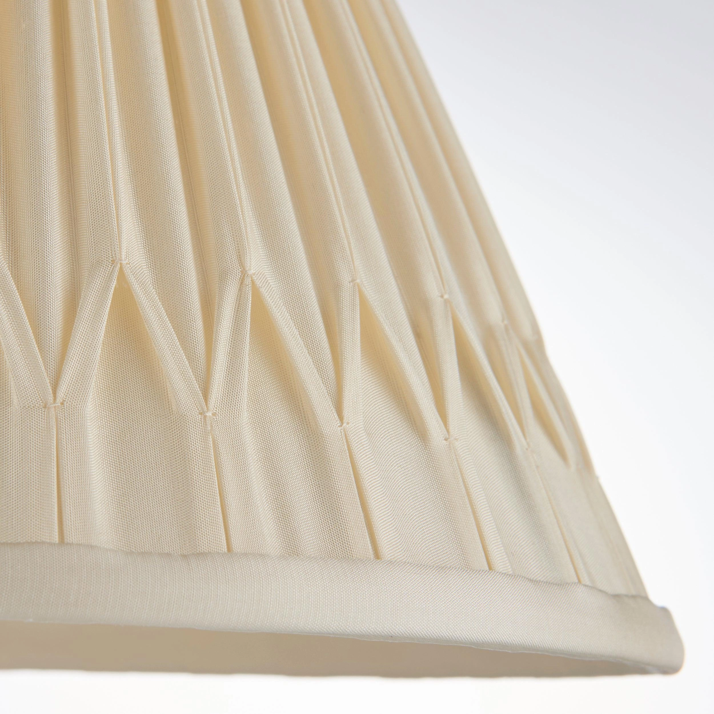 Endon Chatsworth 10" Double Pinch Pleat Ivory 1 Light Shade