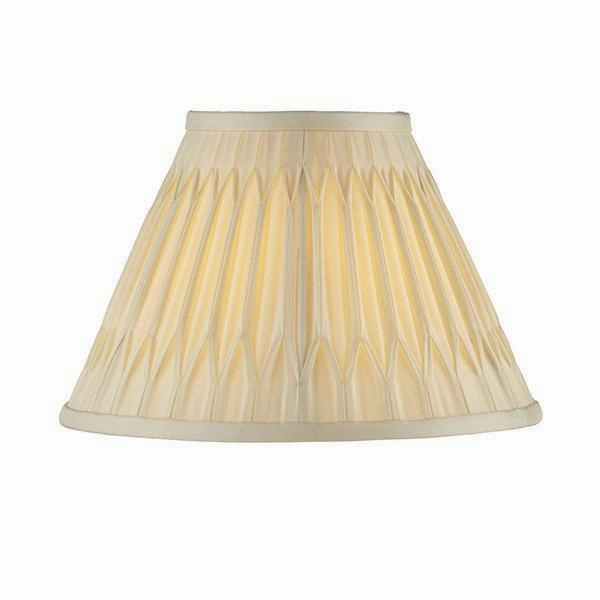 Endon Chatsworth 10" Double Pinch Pleat Ivory 1 Light Shade decorative indoor light