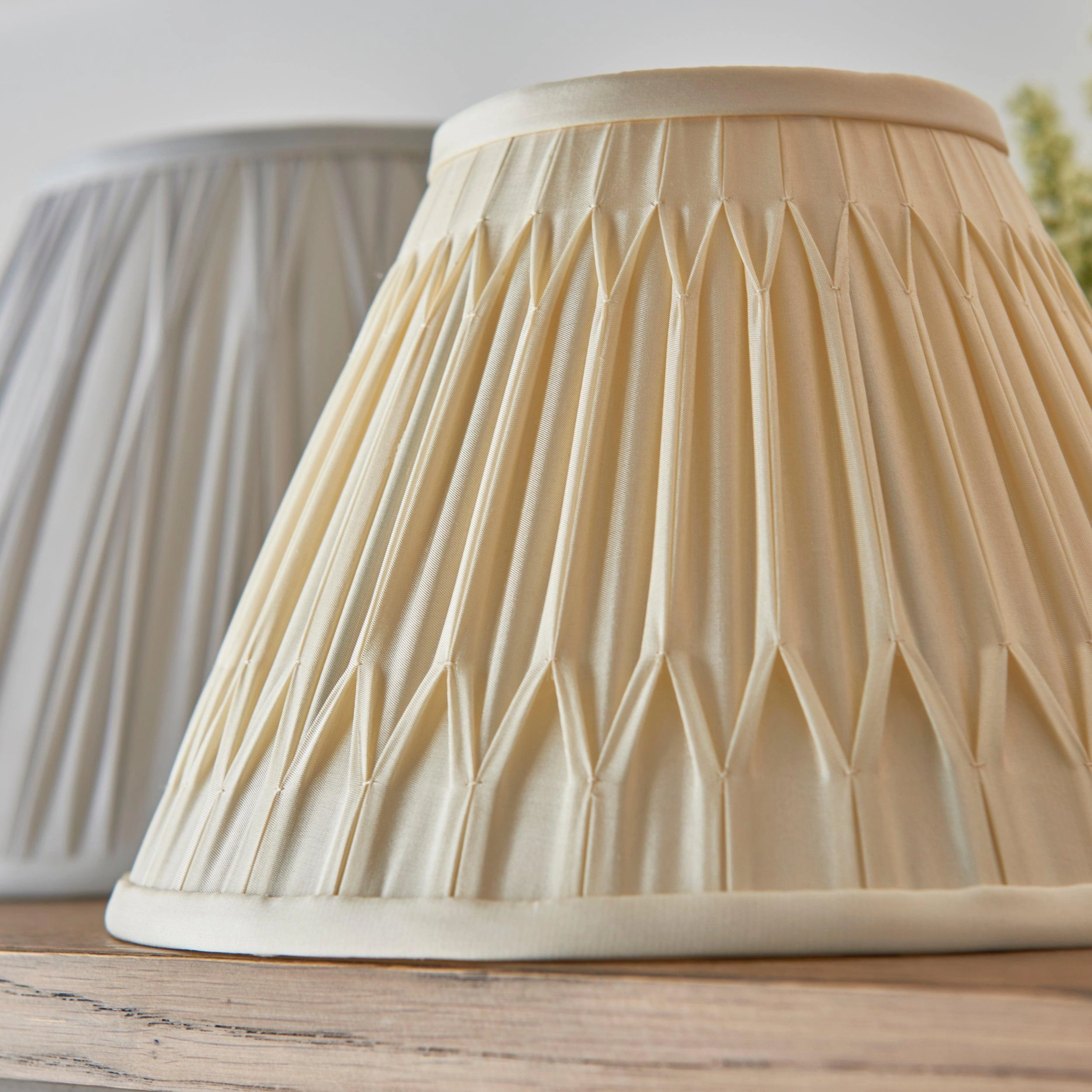 Endon Chatsworth 10" Double Pinch Pleat Ivory 1 Light Shade