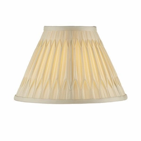 Endon Chatsworth 10" Double Pinch Pleat Ivory 1 Light Shade decorative indoor light