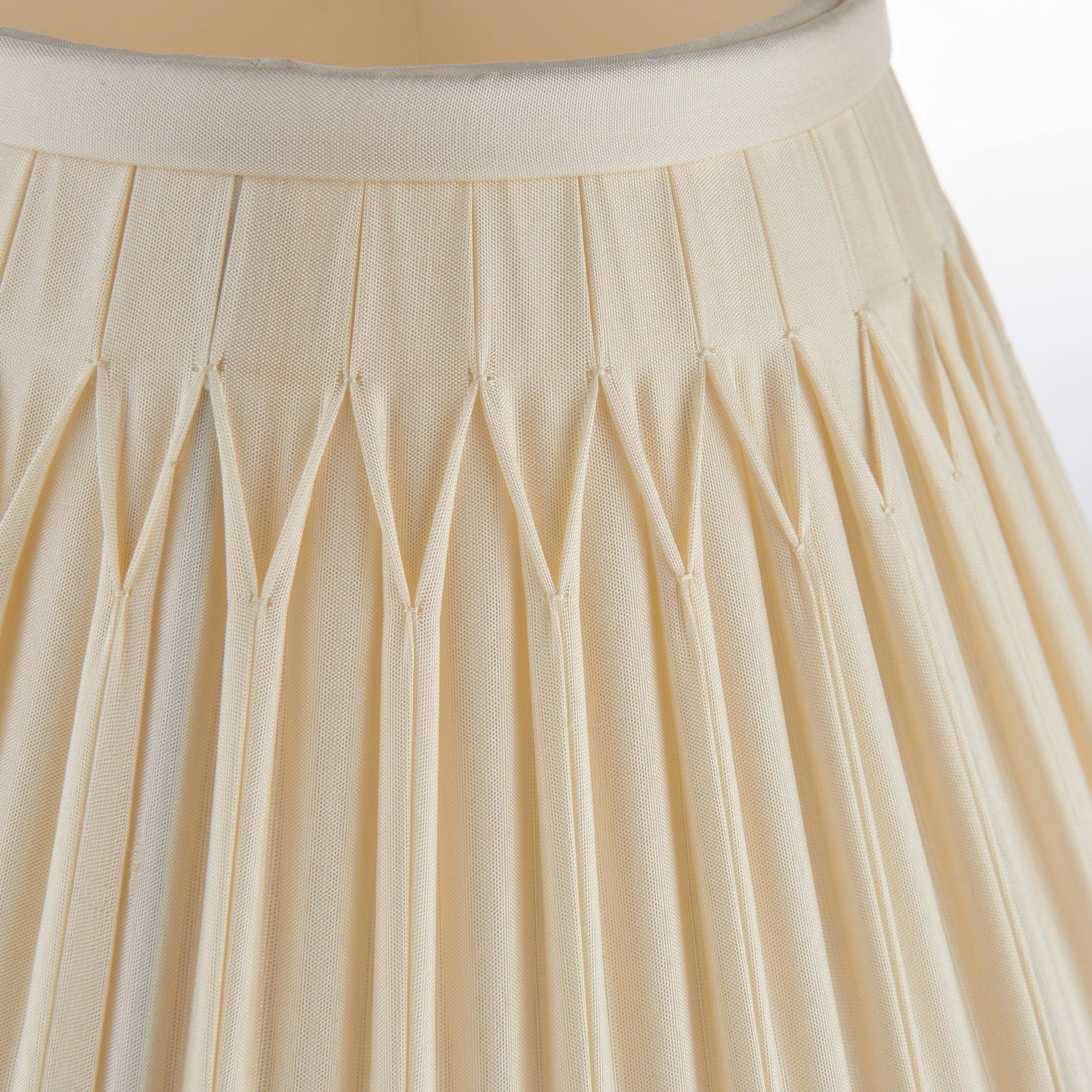 Endon Chatsworth 10" Double Pinch Pleat Ivory 1 Light Shade