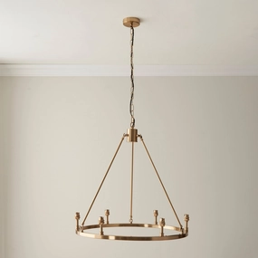 Endon Chester 6 Light Brass Ceiling Pendant soft glow ceiling light