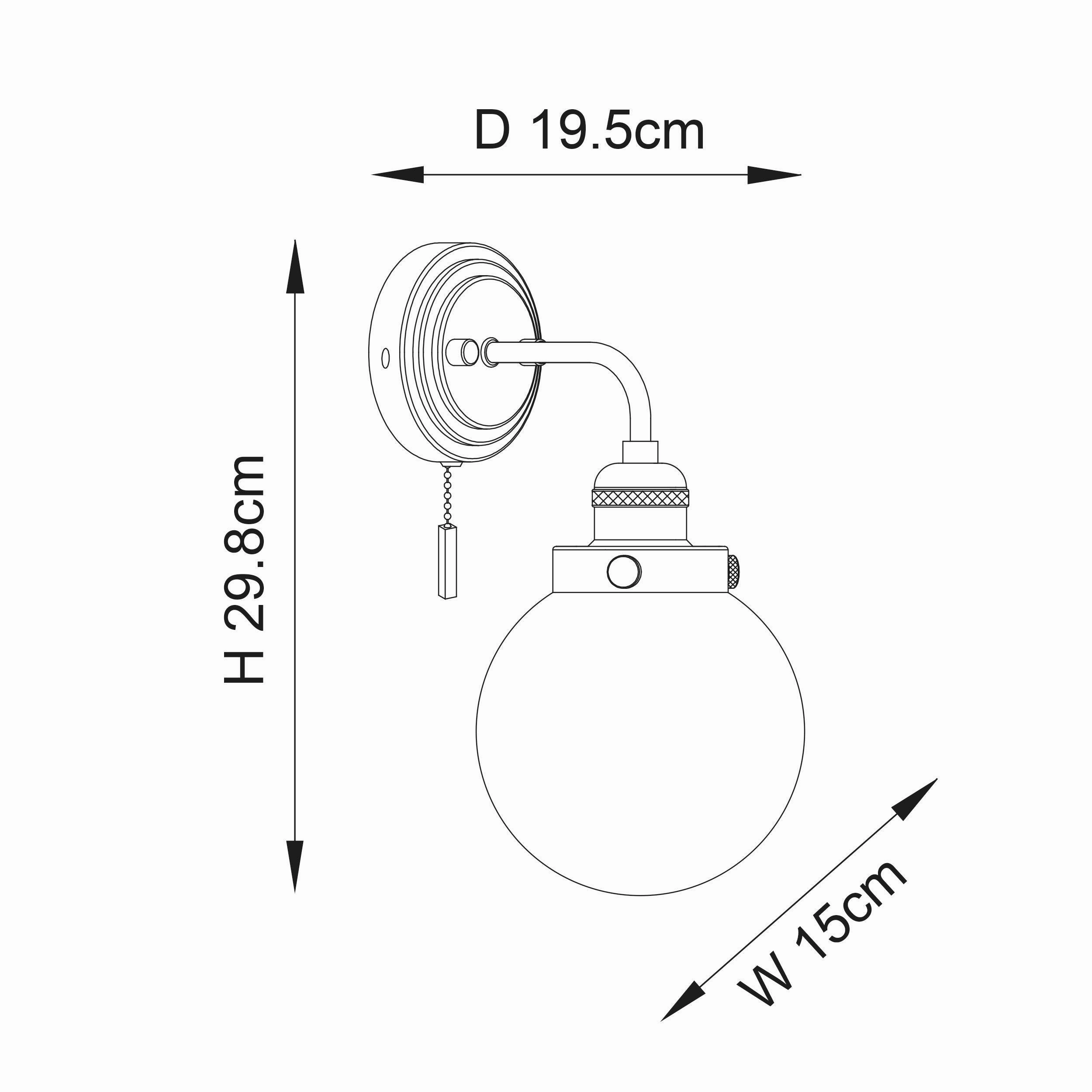 Endon Cheswick Chrome Finish Bathroom Wall Light