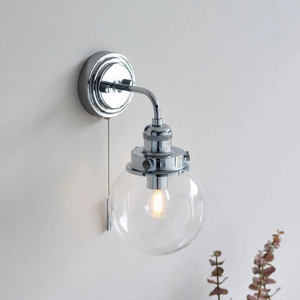 Endon Cheswick Chrome Finish Bathroom Wall Light vintage desk lamp