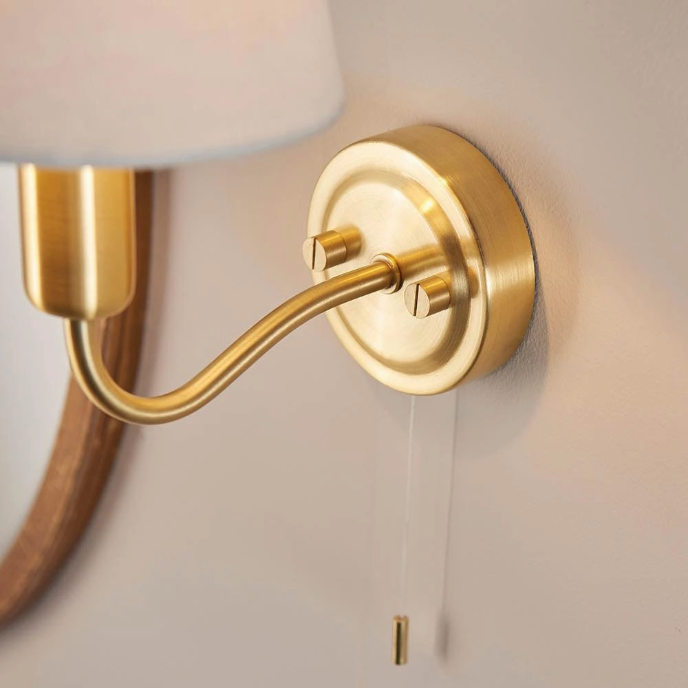 Endon Conway Brass Finish Bathroom Wall Light