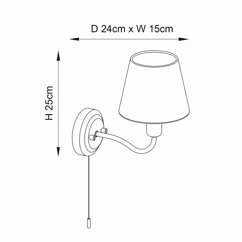 Endon Conway Chrome Finish Bathroom Wall Light