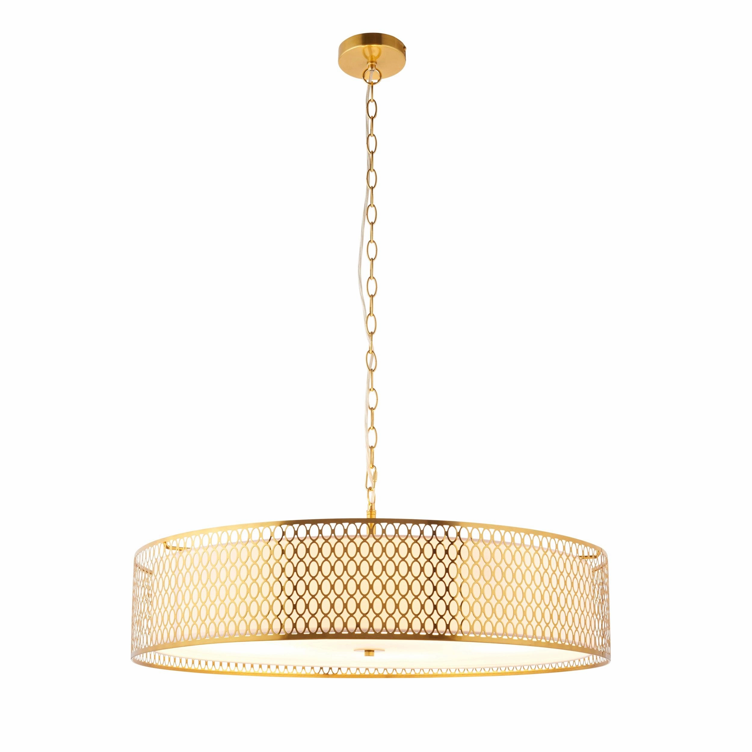 Endon Cordero 5 Light Gold Grand Ceiling Pendant