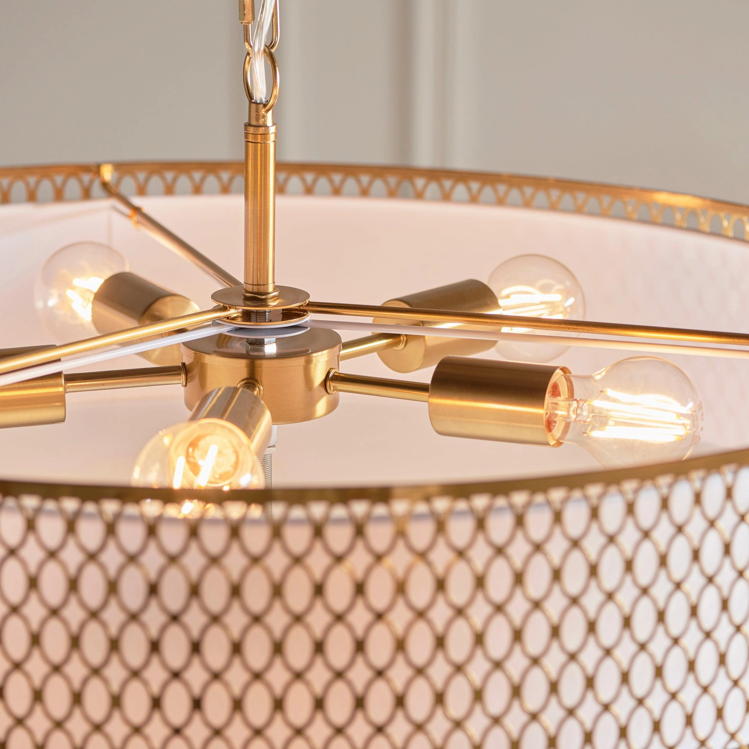 Endon Cordero 5 Light Gold Grand Ceiling Pendant