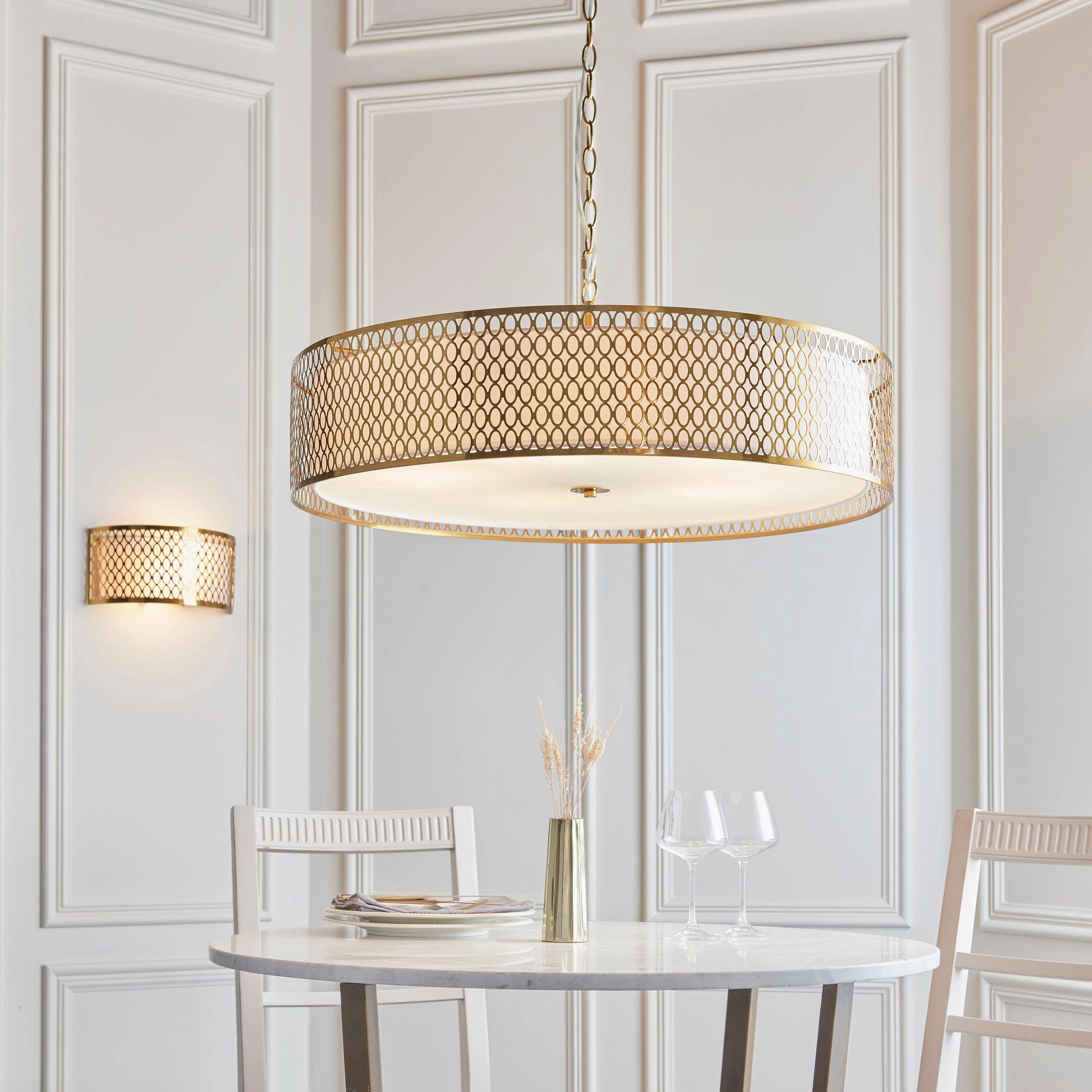 Endon Cordero 5 Light Gold Grand Ceiling Pendant