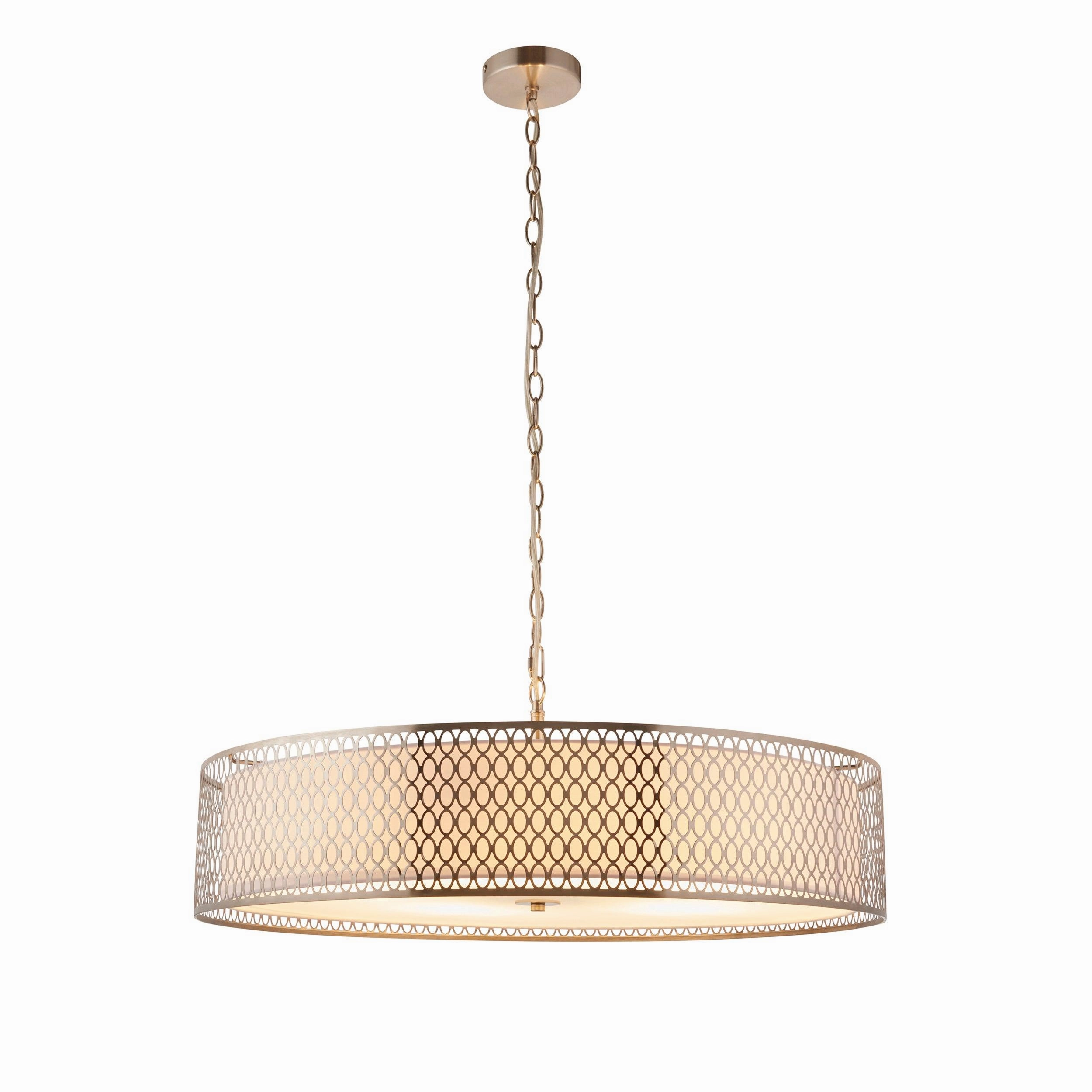 Endon Cordero 5 Light Nickel Grand Ceiling Pendant