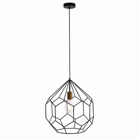 Endon Deco 1 Light Black & Gold Ceiling Pendant Light white ceiling lamp
