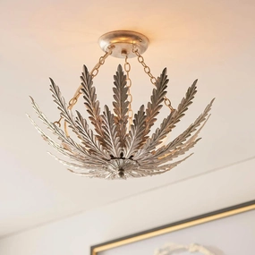 Endon Delphine 3 Light Flush Chrome Ceiling Light white ceiling lamp