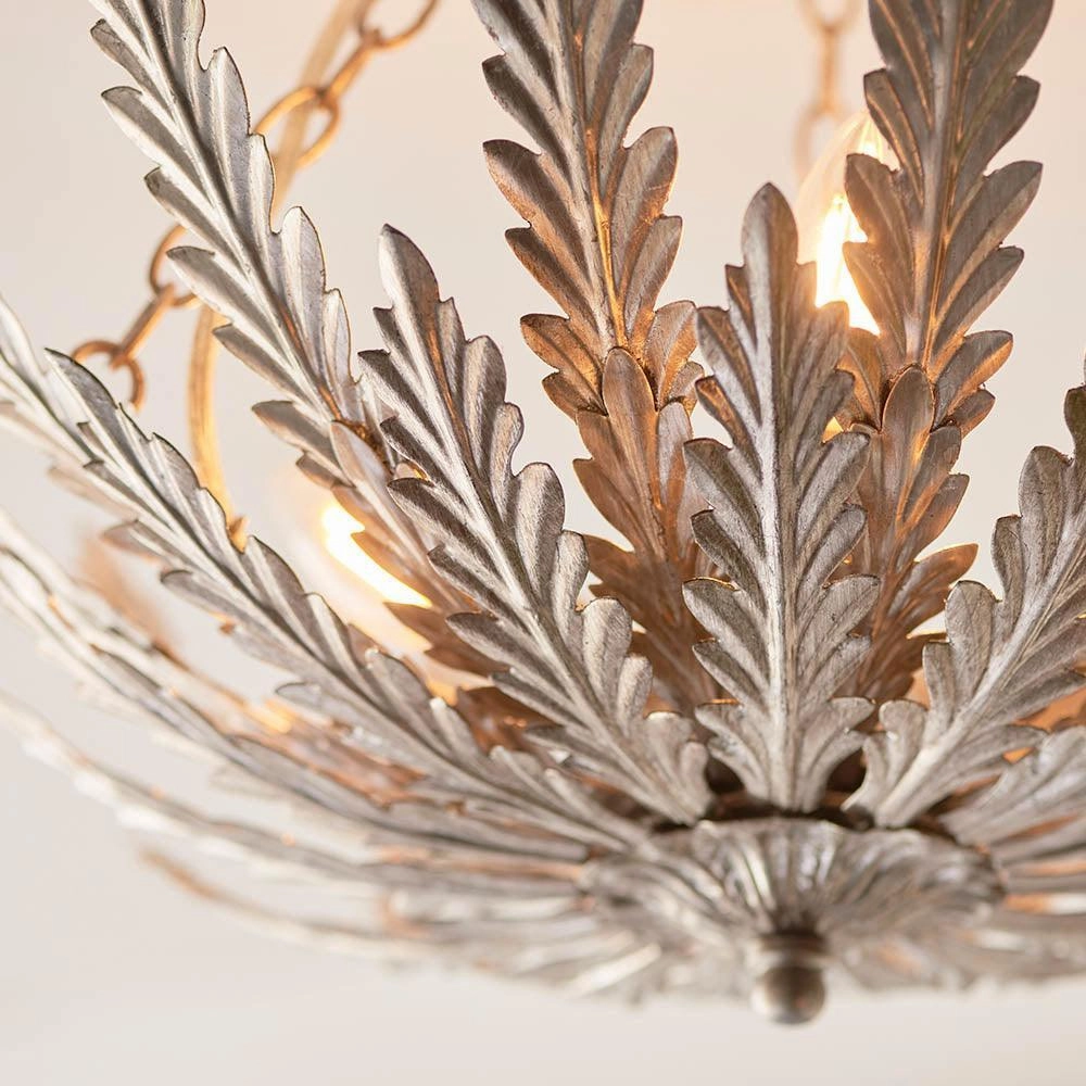 Endon Delphine 3 Light Flush Chrome Ceiling Light