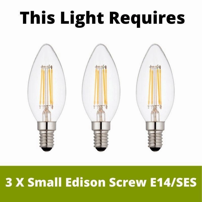 Endon Delphine 3 Light Silver Ceiling Pendant Light