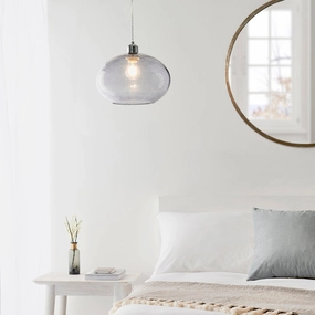 Endon Dimitri 1 Light Grey Ceiling Pendant Light white ceiling lamp
