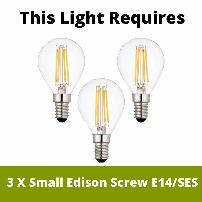 Endon Dimple 3 Light Chrome Semi Flush Ceiling Light - Open Box