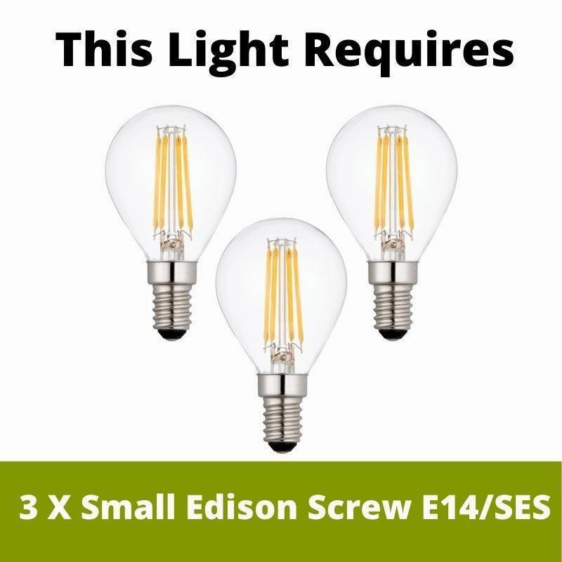 Endon Dimple 3 Light Semi Flush Polished Chrome Ceiling Light