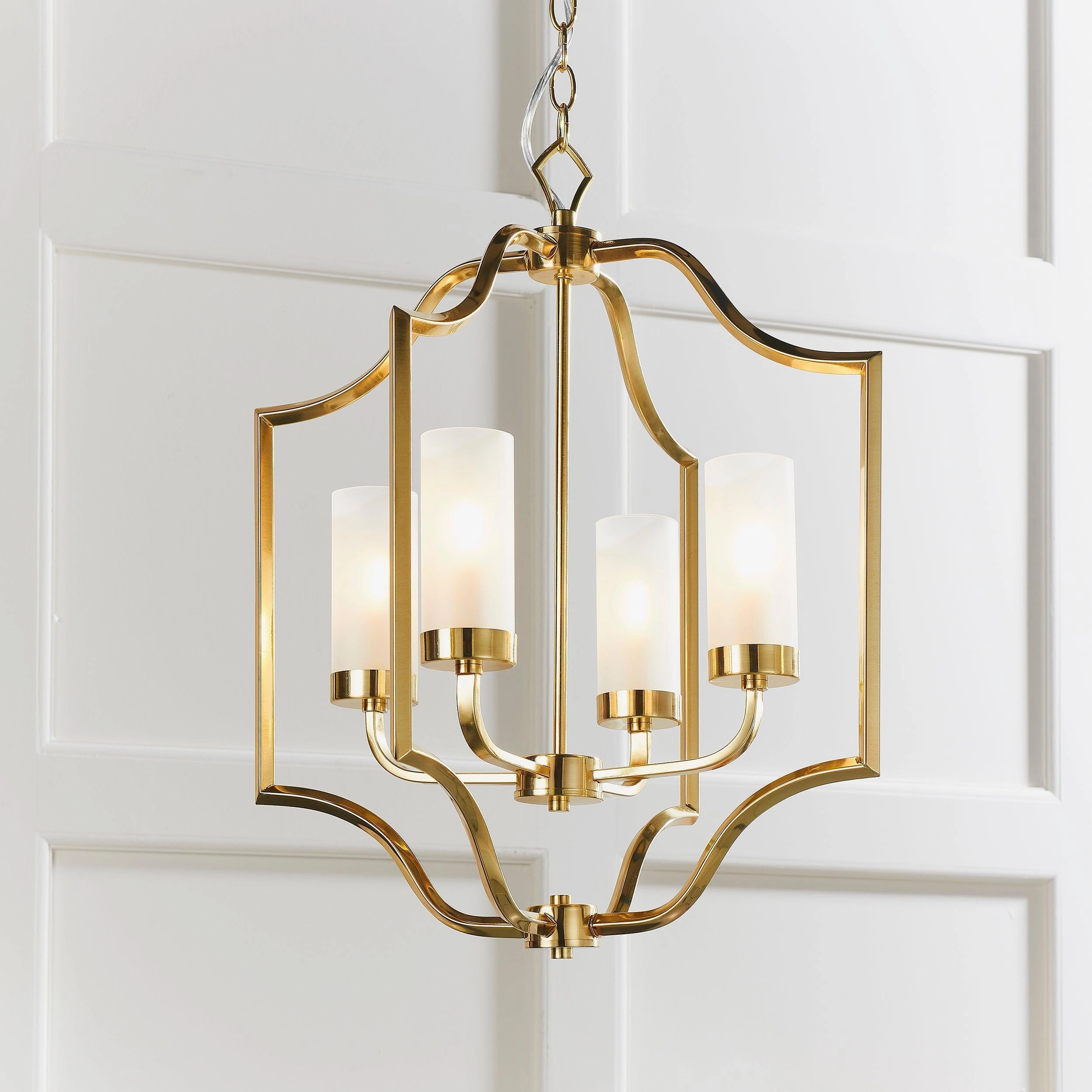 Endon Edrea 4 Light Brass Ceiling Pendant Light - Open Box