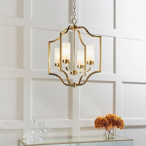 Endon Edrea 4 Light Brass Ceiling Pendant Light - Open Box sleek LED ceiling lamp