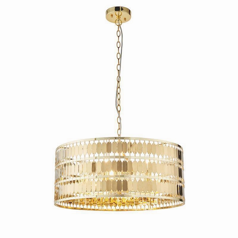 Endon Eldora 5 Light Gold Ceiling Pendant