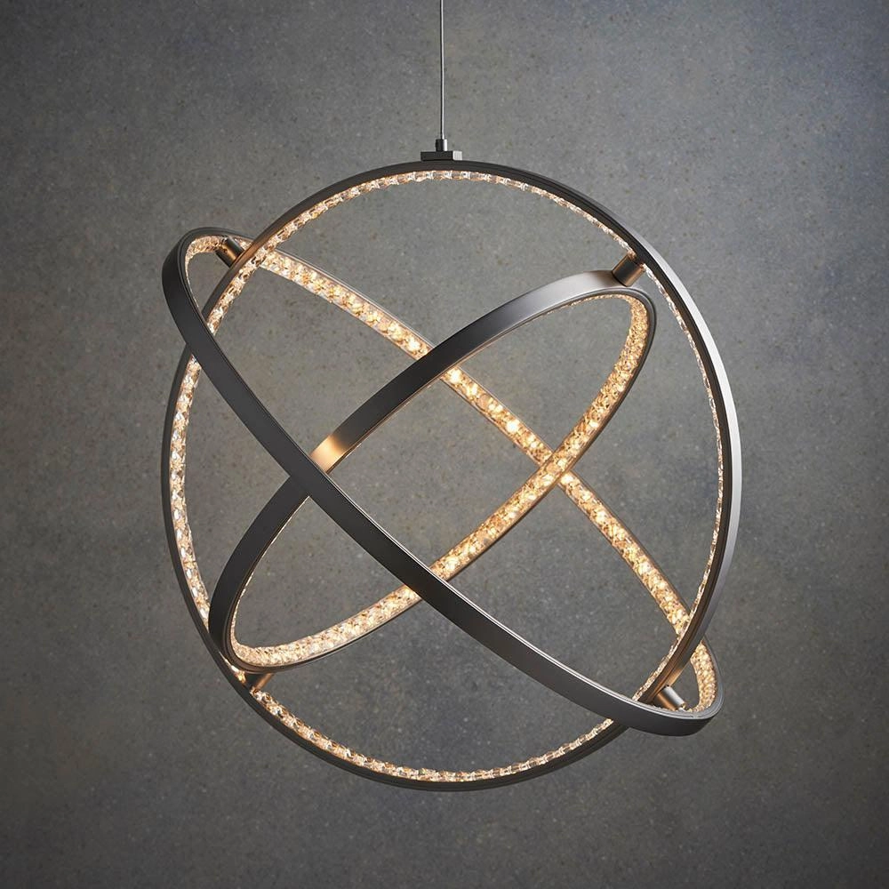 Endon Eternity 1 Light Nickel Ceiling Pendant - Medium white ceiling lamp