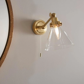 Endon Faraday Brass Finish Bathroom Wall Light vintage desk lamp
