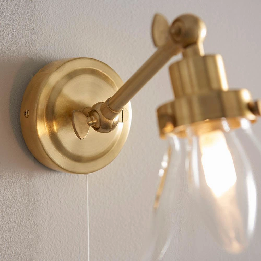 Endon Faraday Brass Finish Bathroom Wall Light
