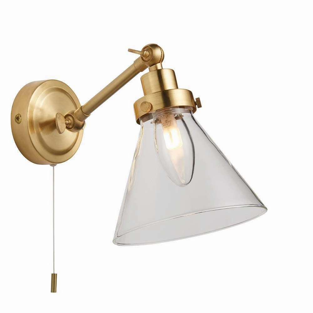 Endon Faraday Brass Finish Bathroom Wall Light