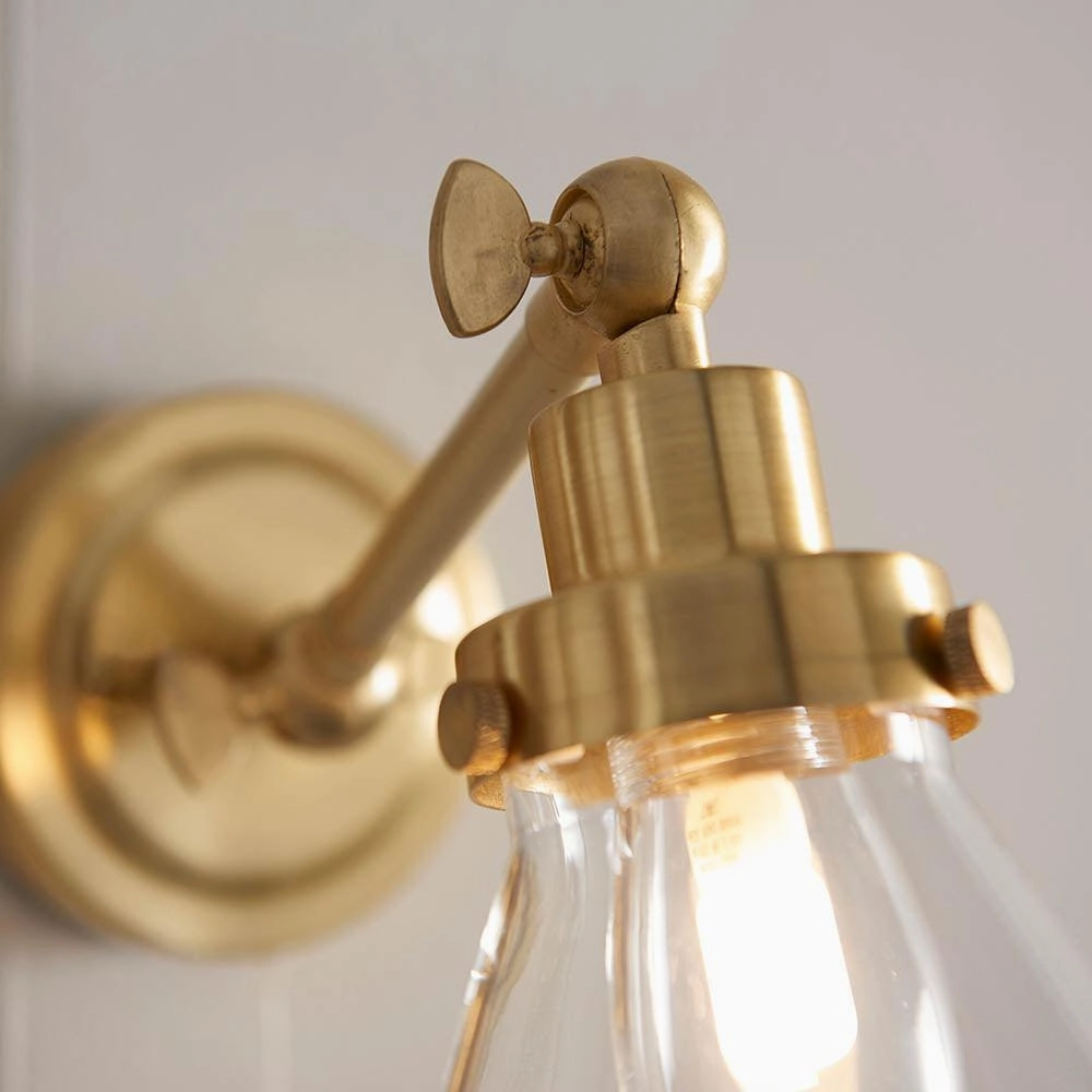 Endon Faraday Brass Finish Bathroom Wall Light