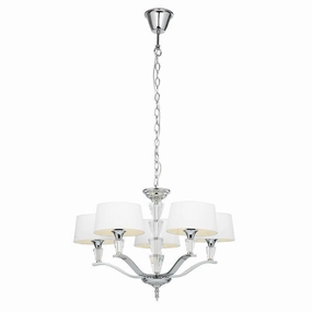 Endon Fiennes 5 Light Chrome Ceiling Pendant Light soft glow ceiling light
