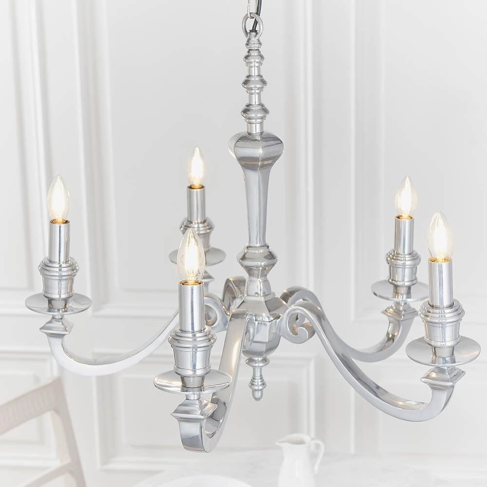 Endon Finsbury 5 Light Polished Aluminium Ceiling Pendant