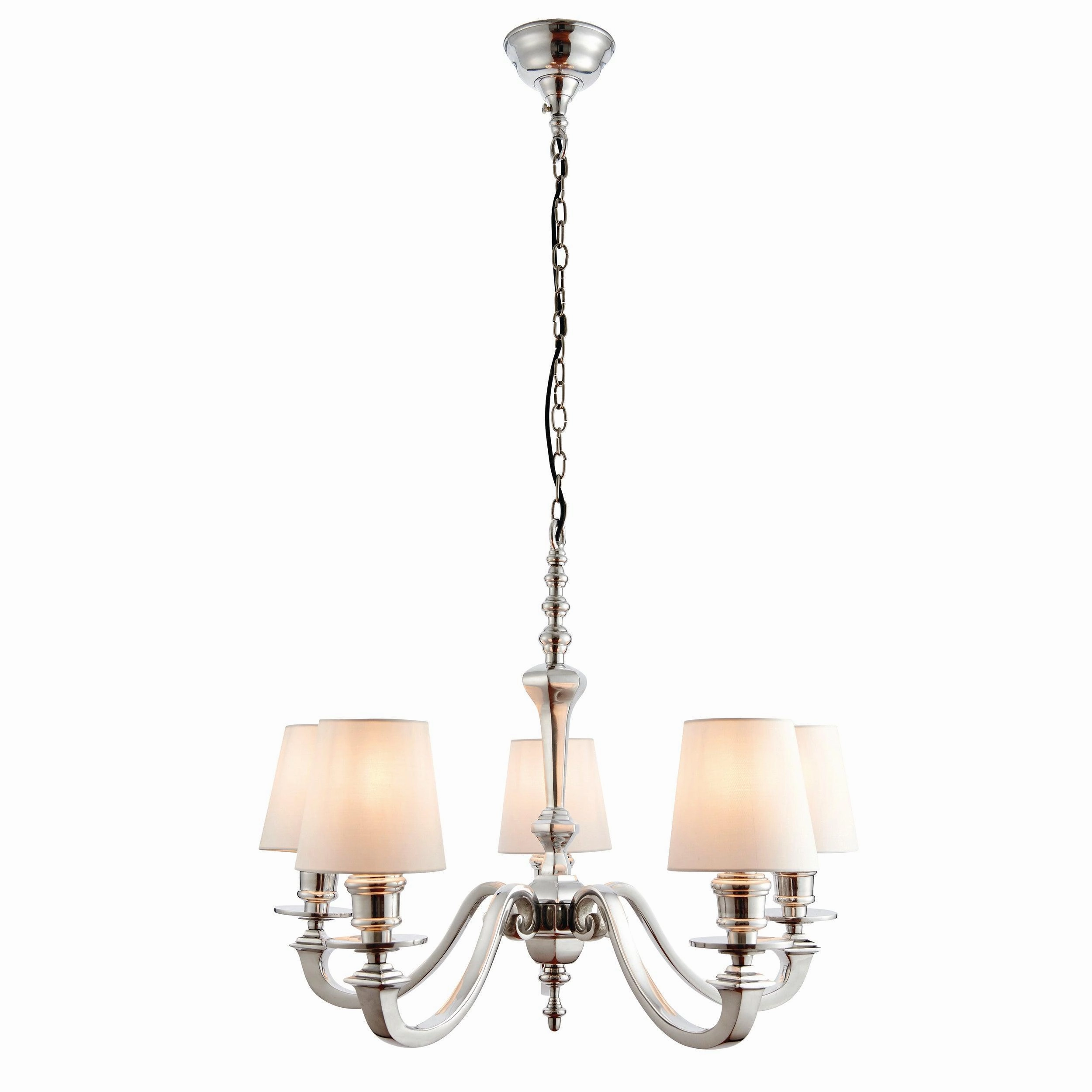 Endon Finsbury 5 Light Polished Aluminium Ceiling Pendant