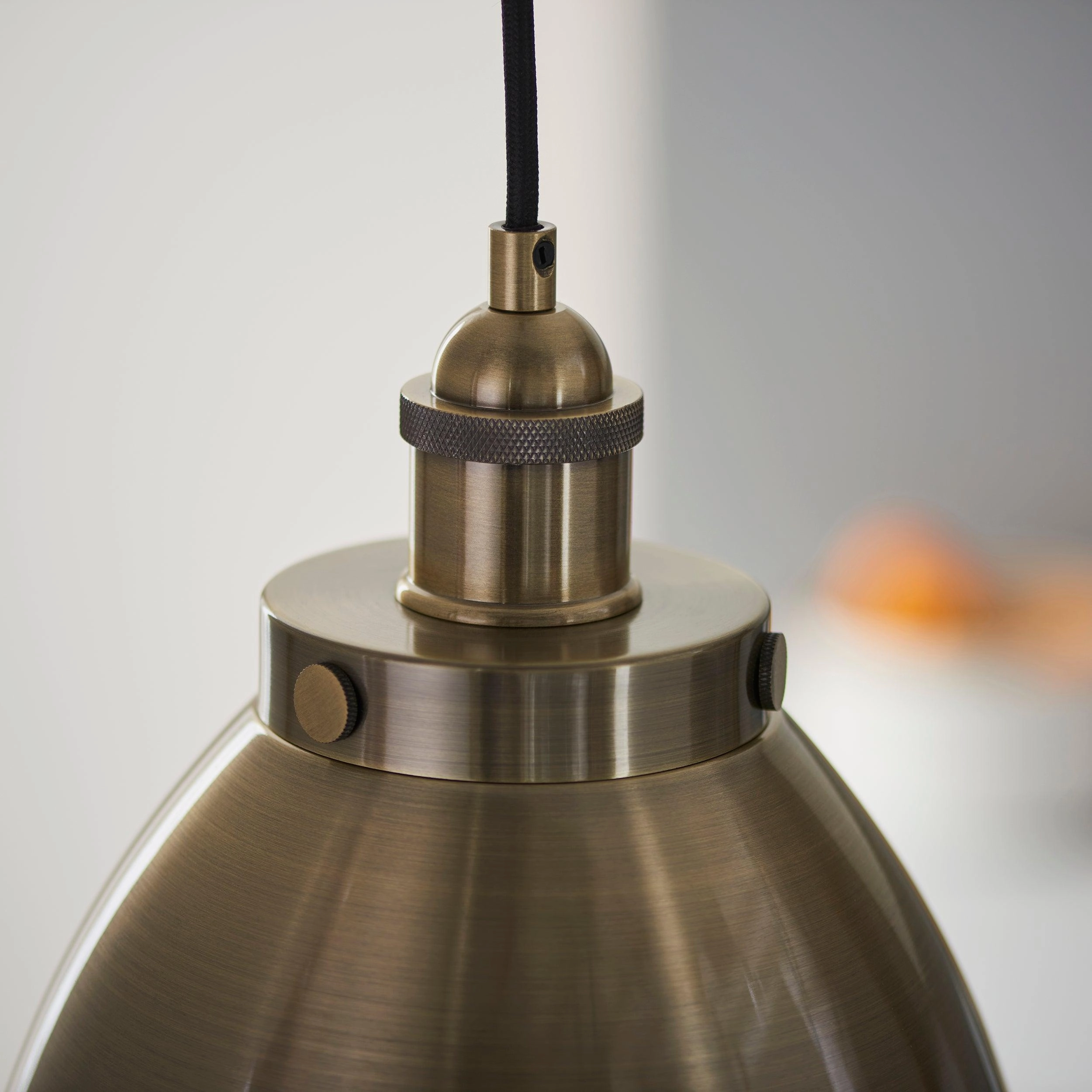 Endon Franklin 1 Light Antique Brass Small Ceiling Pendant - Open Box